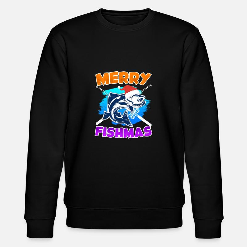 Joyeux poisson Pêche - Sweat bio CHANGER Stanley/Stella Unisexe - noir