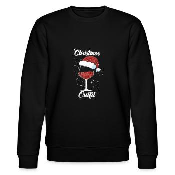 Wine Lovers Noël Chapeau de Noël Tenue Noël - Sweat bio CHANGER Stanley/Stella Unisexe - noir - Devant - Nik (191cm) & Marisol (170cm)