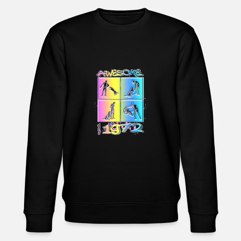 Awesome since 1972. Agility, Hundetraining - Stanley/Stella CHANGER Unisex Organic Sweatshirt - black
