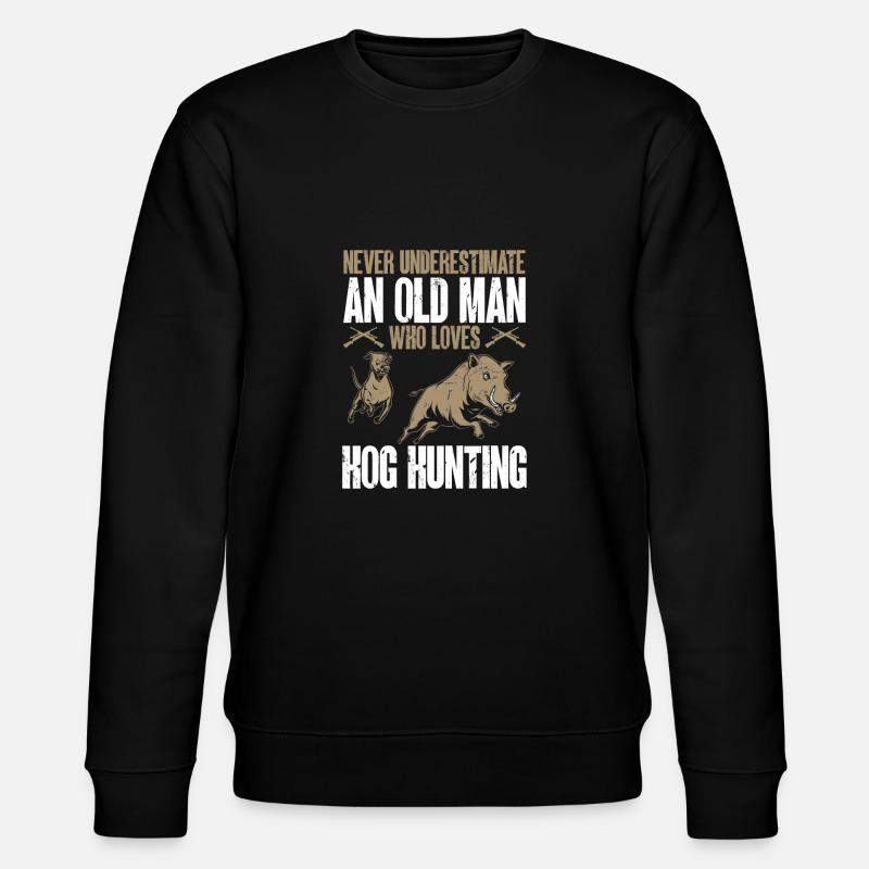 Wildschweinjagd Jäger Wildschwein - Stanley/Stella Unisex Bio-Sweatshirt CHANGER  - Schwarz