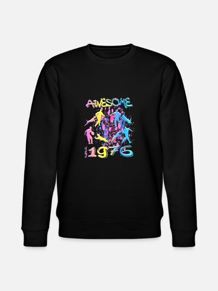Awesome since 1976. Agility, Hundetraining - Stanley/Stella Unisex Bio-Sweatshirt CHANGER  - Schwarz