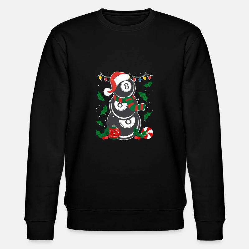 8-Ball Billiard Player Billiards - Stanley/Stella CHANGER Unisex Organic Sweatshirt - black