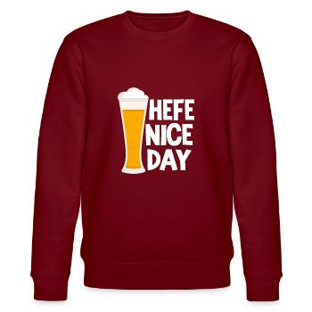 Weizenbier Brauer Hobbybrauer Hefe Nice Day Bier - Stanley/Stella Unisex Bio-Sweatshirt CHANGER  - Burgunderrot - Vorne - Nik (191cm) & Marisol (170cm)