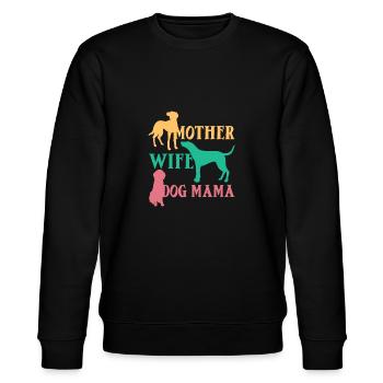 Treeing Walker Coonhound - Stanley/Stella CHANGER Unisex Organic Sweatshirt - black - Front - Nik (191cm) & Marisol (170cm)