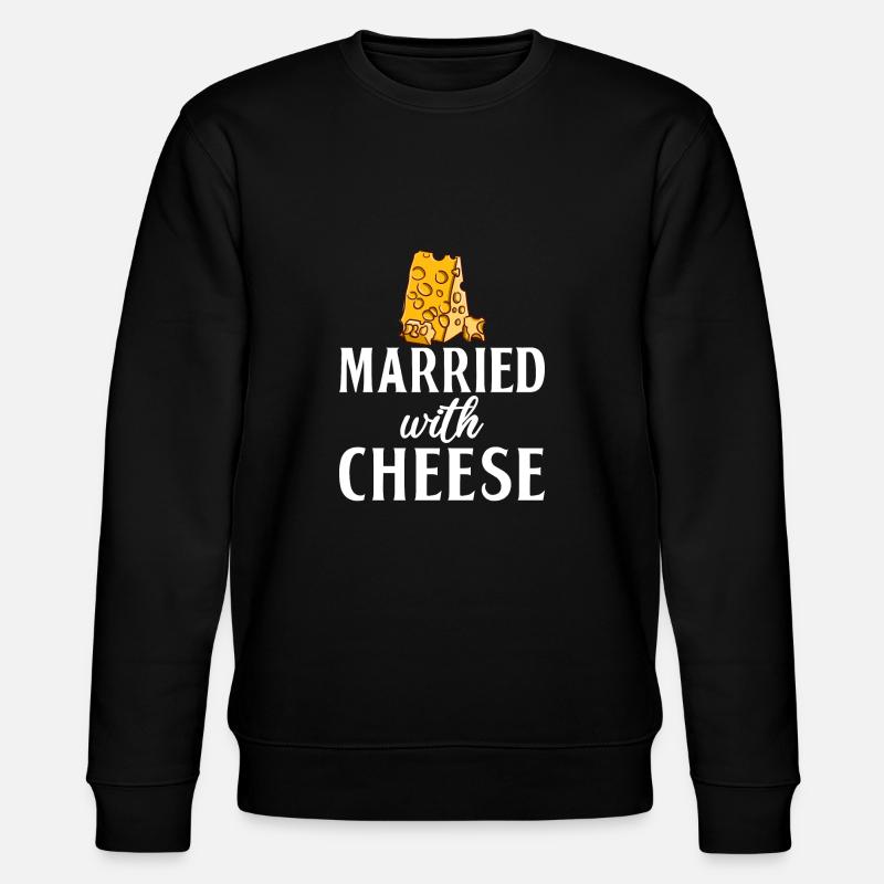 Snack Cheese Lover Cheese Gift - Stanley/Stella CHANGER Unisex Organic Sweatshirt - black