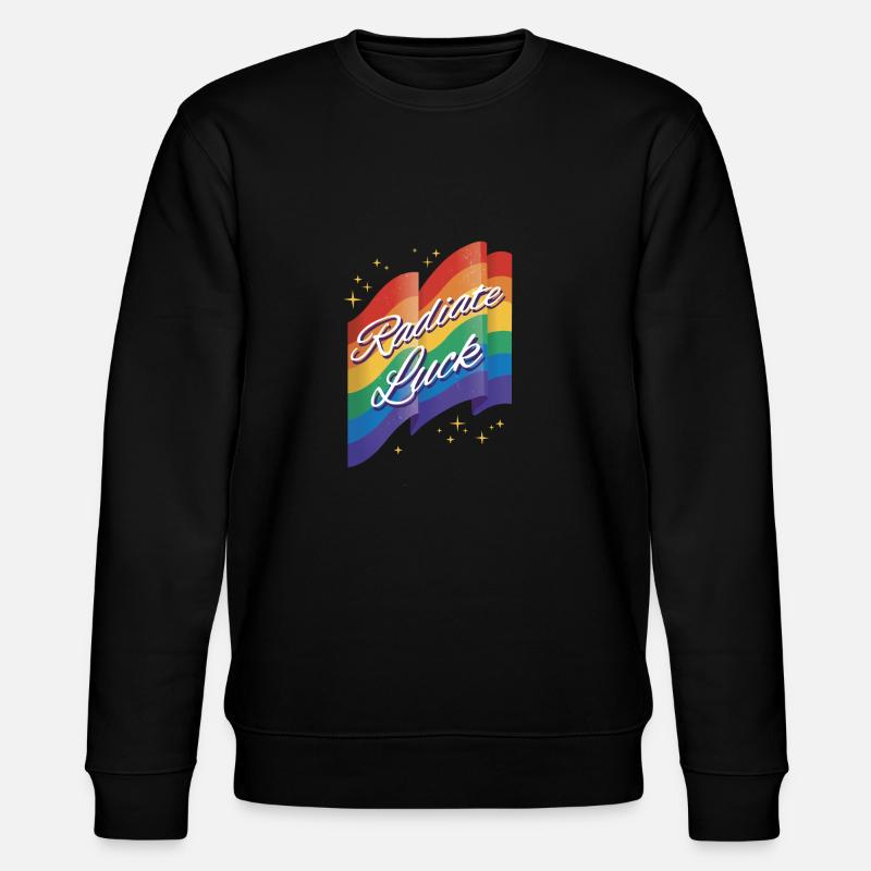 Radiate positivity Rainbow Dwarf Clouds - Stanley/Stella CHANGER Unisex Organic Sweatshirt - black