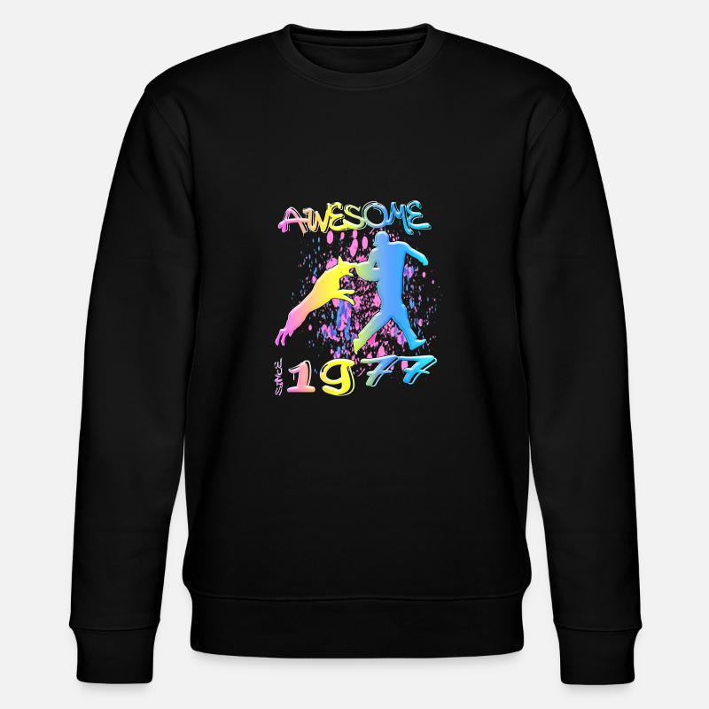 Awesome since 1977. Agility, Hundetraining - Stanley/Stella CHANGER Unisex Organic Sweatshirt - black