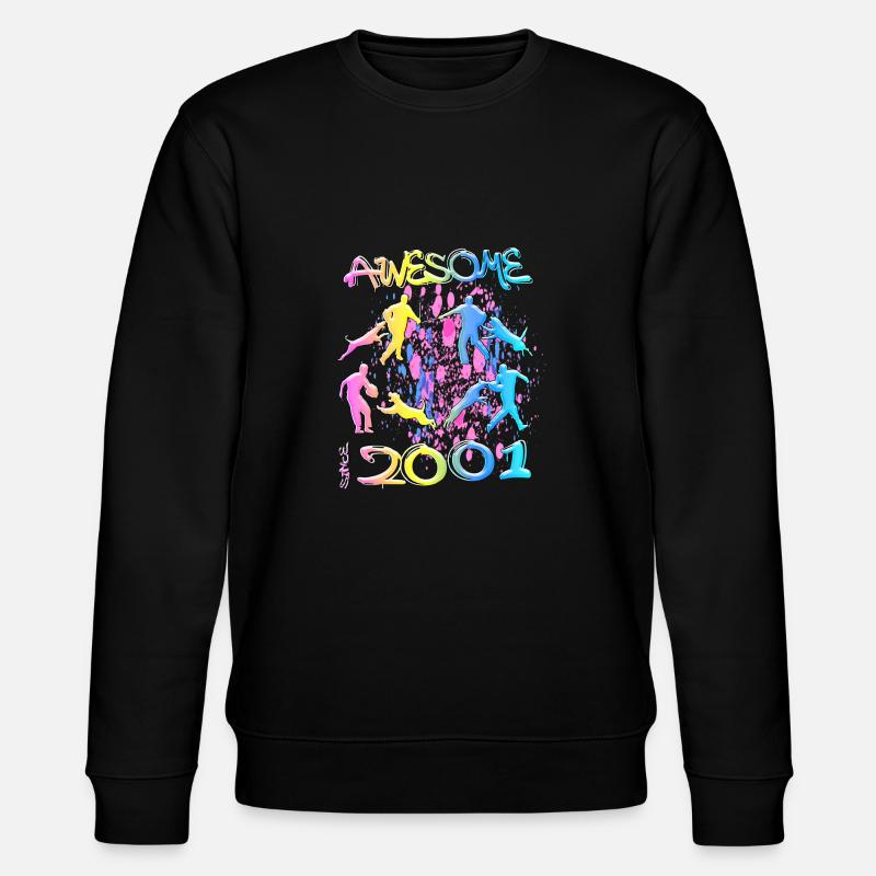 Awesome since 2001. Agility, Hundetraining - Stanley/Stella Unisex Bio-Sweatshirt CHANGER  - Schwarz