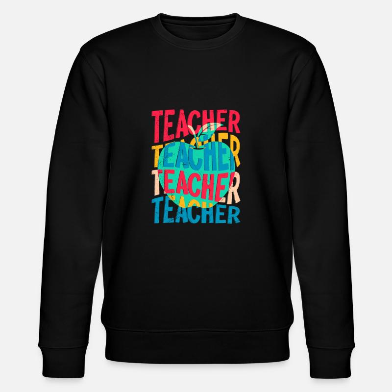 Lehrerin ich bin ein Lehrer - Stanley/Stella Unisex Bio-Sweatshirt CHANGER  - Schwarz