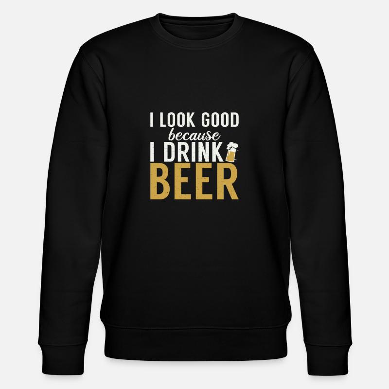 Biertrinker Bier Geschenke - Stanley/Stella Unisex Bio-Sweatshirt CHANGER - Schwarz