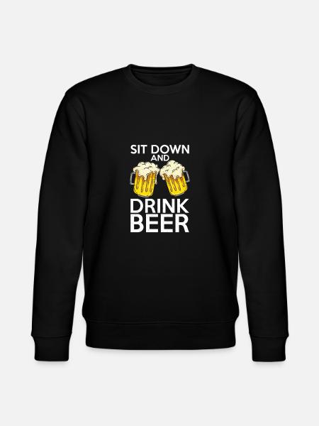 Biertrinker Bier Geschenke - Stanley/Stella Unisex Bio-Sweatshirt CHANGER - Schwarz