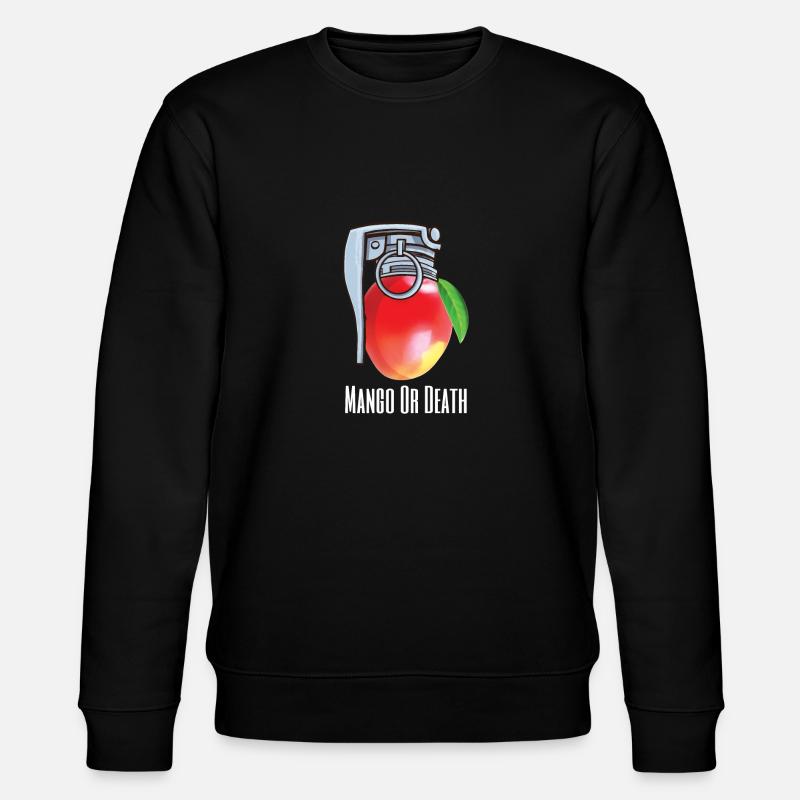 Mango eller dødsfruktelsker prank sitat - Stanley/Stella CHANGER økologisk unisex-sweatshirt - svart