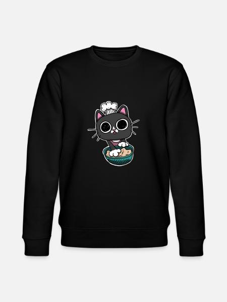 Kitty making Biscuits Cat Black - Stanley/Stella CHANGER Unisex Organic Sweatshirt - black