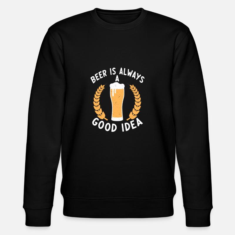Beer Drinker Beer Gifts - Stanley/Stella CHANGER Unisex Organic Sweatshirt - black
