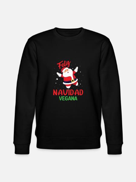 Feliz Navidad Vegana - Stanley/Stella CHANGER Unisex Organic Sweatshirt - black