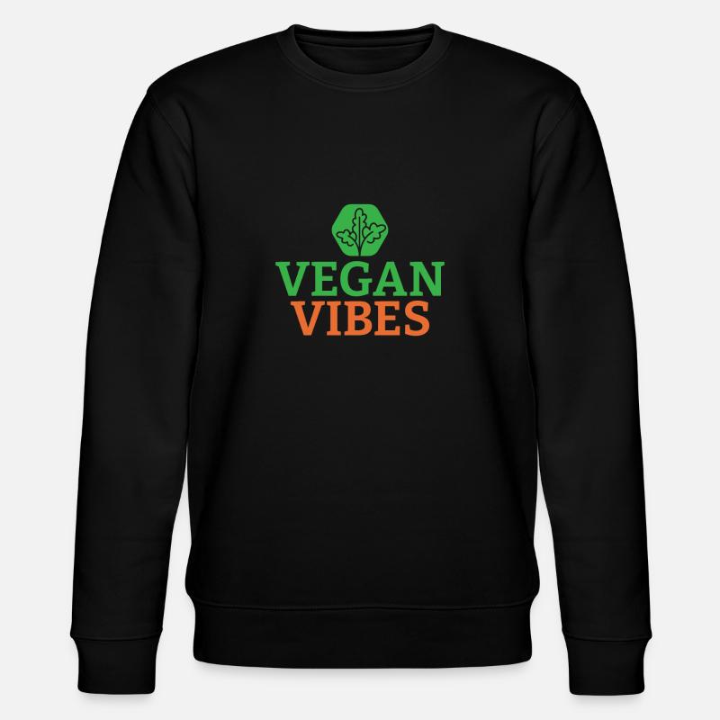 Veggie Lover Vegan Gift - Stanley/Stella CHANGER Unisex Organic Sweatshirt - black