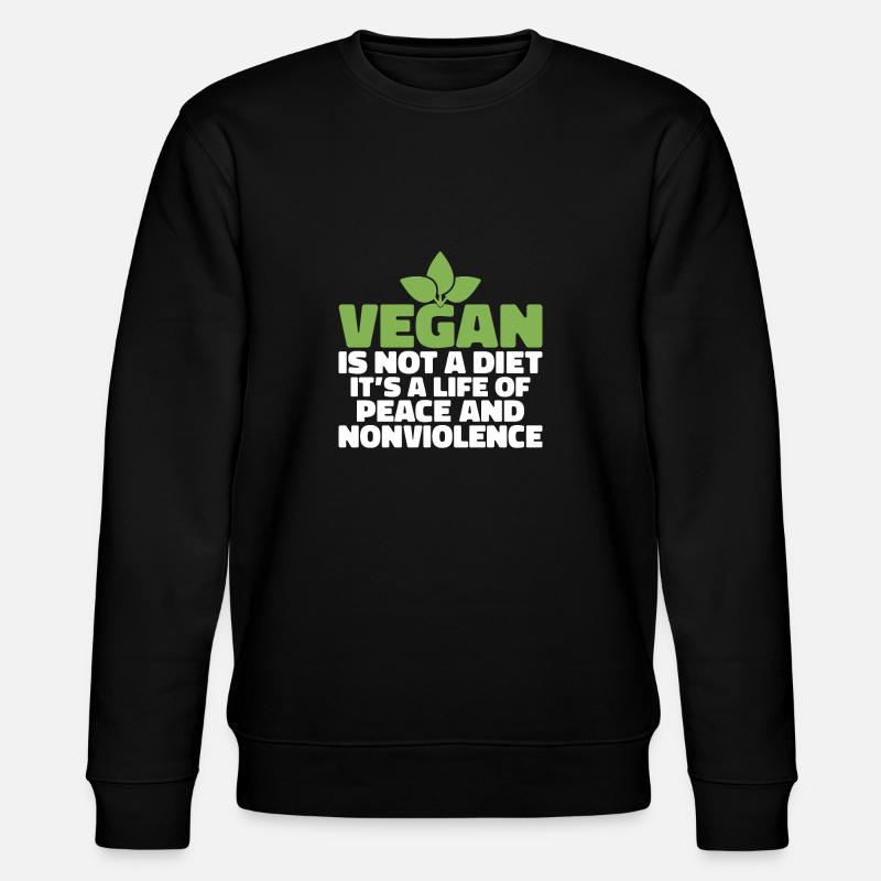 Veggie Lover Vegan Gift - Stanley/Stella CHANGER Unisex Organic Sweatshirt - black