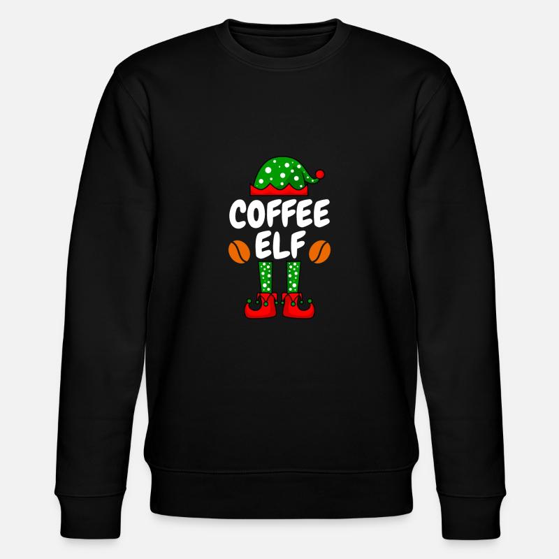 Kaffee Elfe Kaffeetrinker - Stanley/Stella Unisex Bio-Sweatshirt CHANGER  - Schwarz