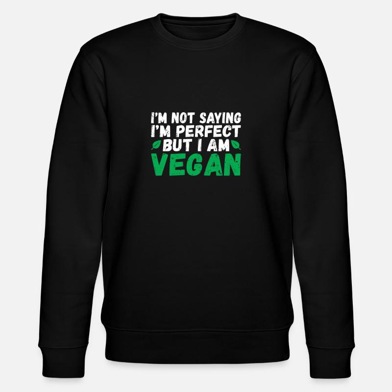 Veggie Lover Vegan Gift - Stanley/Stella CHANGER Unisex Organic Sweatshirt - black