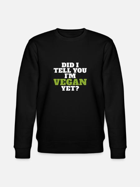 Veggie Lover Vegan Gift - Stanley/Stella CHANGER Unisex Organic Sweatshirt - black