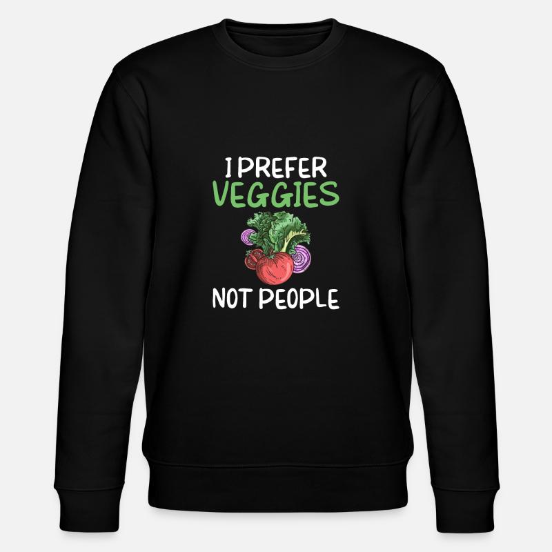 Veggie Lover Vegan Gift - Stanley/Stella CHANGER Unisex Organic Sweatshirt - black