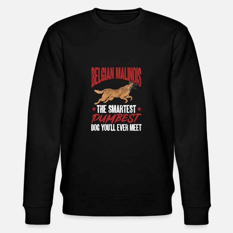 Malinois Belgian Shepherd Mechelaar Dog - Stanley/Stella CHANGER Unisex Organic Sweatshirt - black