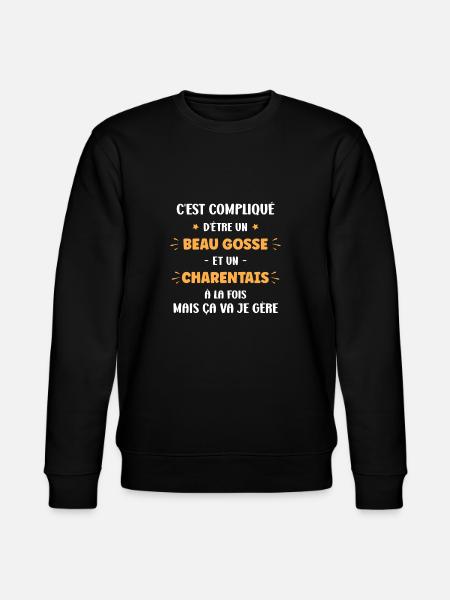 Beau gosse charentais - Sweat bio CHANGER Stanley/Stella Unisexe - noir