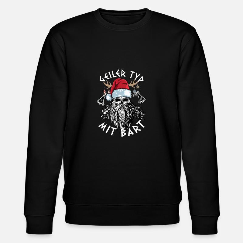 barbe de Noël Barbu Viking - Sweat bio CHANGER Stanley/Stella Unisexe - noir