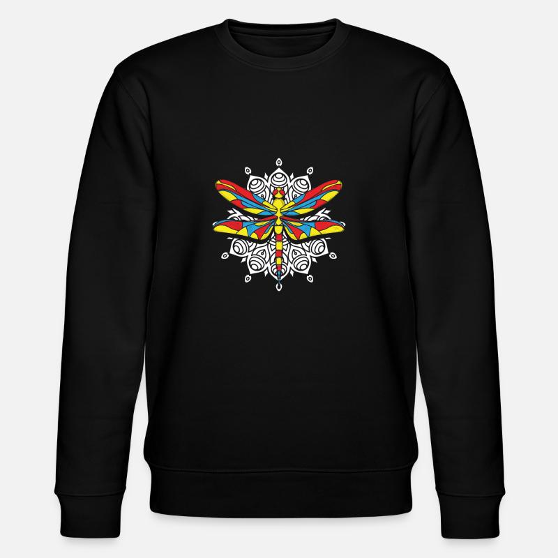 Libellule Demoiselle Libellules Mandala - Sweat bio CHANGER Stanley/Stella Unisexe - noir