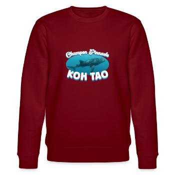 Walhai - Chumpon Pinnacle - Koh Tao - Tauchen - Stanley/Stella Unisex Bio-Sweatshirt CHANGER  - Burgunderrot - Vorne - Nik (191cm) & Marisol (170cm)