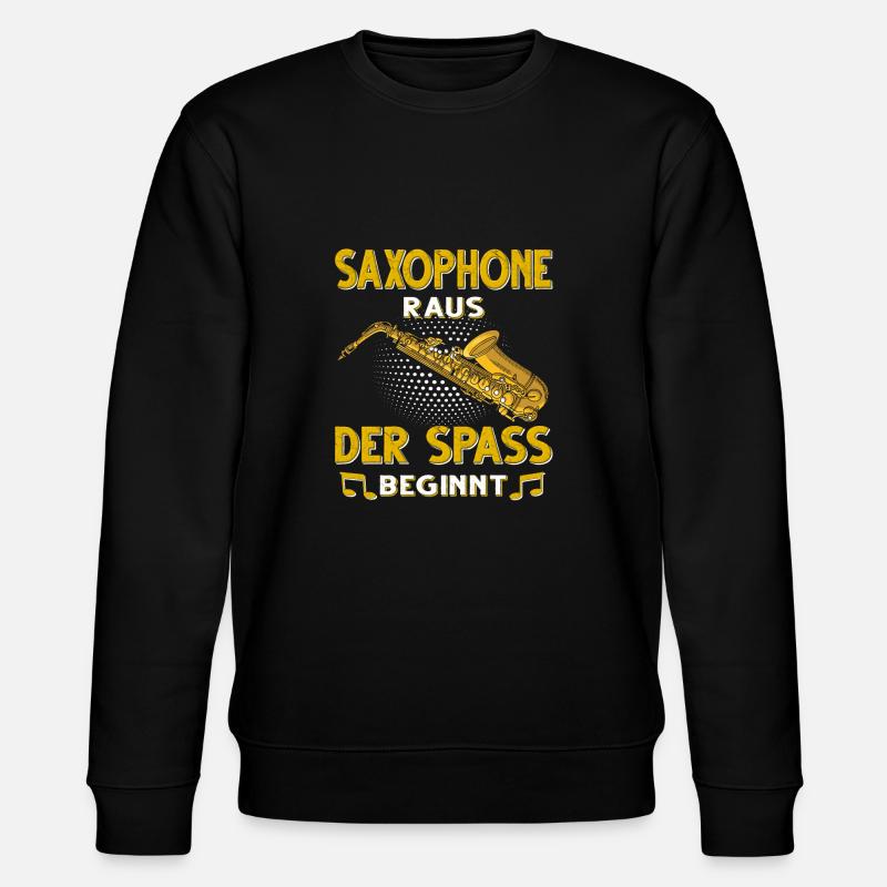 Saxophon. - Stanley/Stella Unisex Bio-Sweatshirt CHANGER  - Schwarz