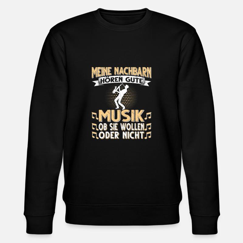 Saxophon. - Stanley/Stella Unisex Bio-Sweatshirt CHANGER  - Schwarz