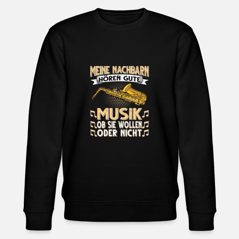 Saxophon. - Stanley/Stella Unisex Bio-Sweatshirt CHANGER  - Schwarz