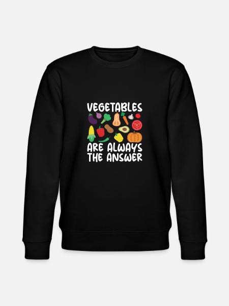 Vegetable Lover Vegetarian Gifts - Stanley/Stella CHANGER Unisex Organic Sweatshirt - black