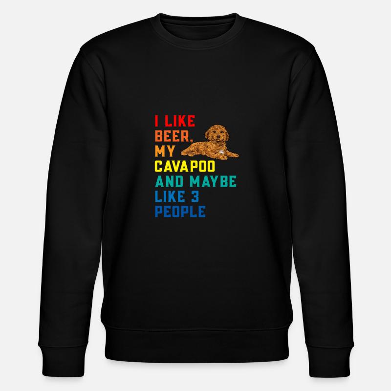 Cavapoo Cavoodle Capoodle Hund - Stanley/Stella Unisex Bio-Sweatshirt CHANGER  - Schwarz