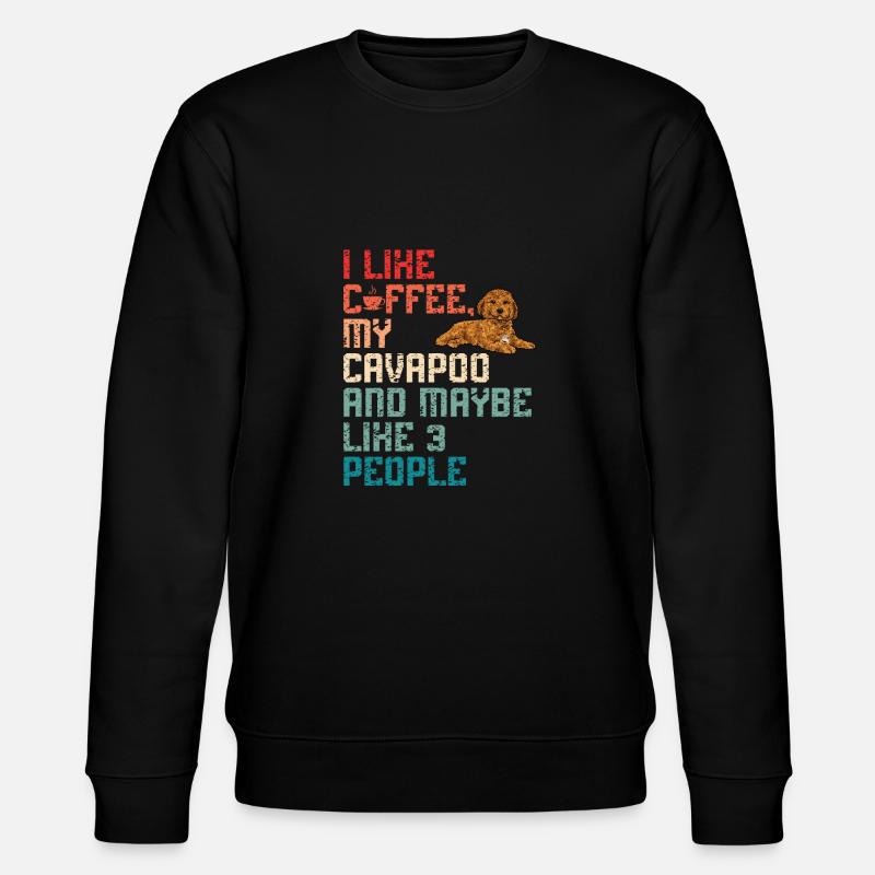 Cavapoo Cavoodle Capoodle Dog - Stanley/Stella CHANGER Unisex Organic Sweatshirt - black