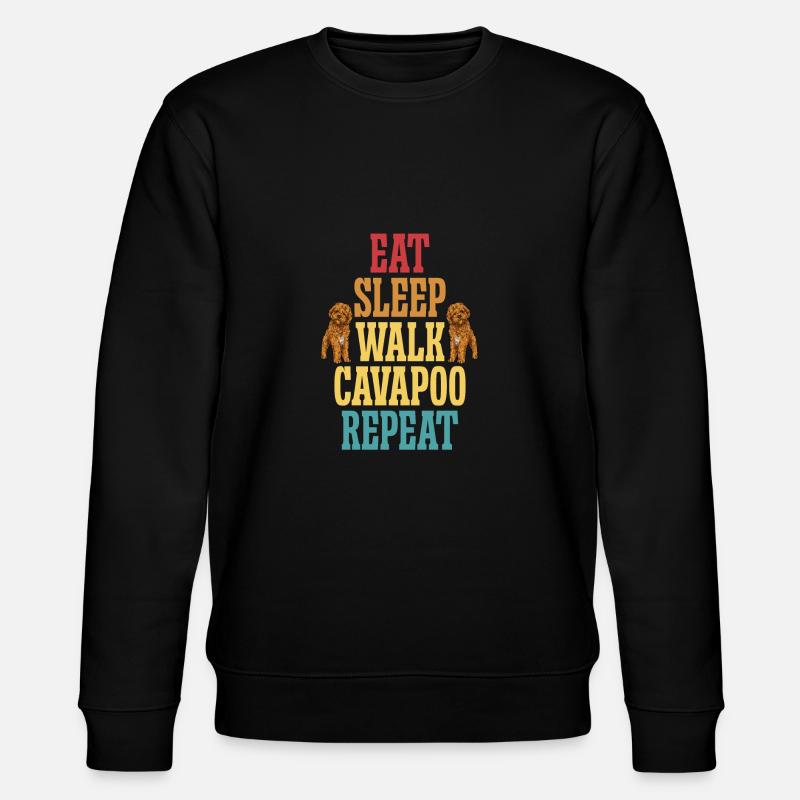 Cavapoo Cavoodle Capoodle Dog - Stanley/Stella CHANGER Unisex Organic Sweatshirt - black