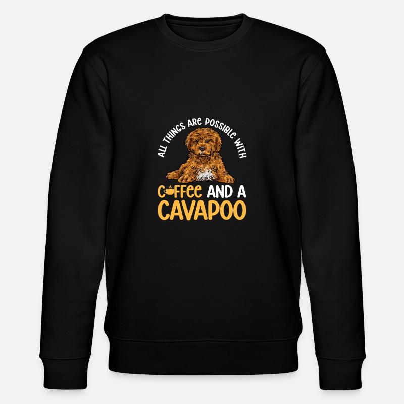 Cavapoo Cavoodle Capoodle Dog - Stanley/Stella CHANGER Unisex Organic Sweatshirt - black