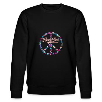 hippie seele - Stanley/Stella Unisex Bio-Sweatshirt CHANGER  - Schwarz - Vorne - Nik (191cm) & Marisol (170cm)