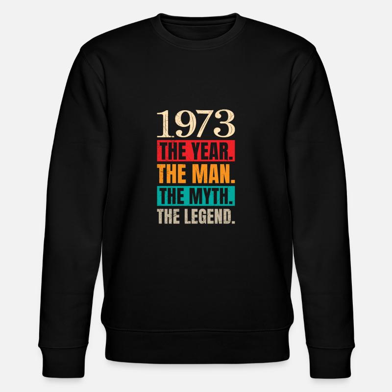 50 Jahre - Stanley/Stella Unisex Bio-Sweatshirt CHANGER  - Schwarz