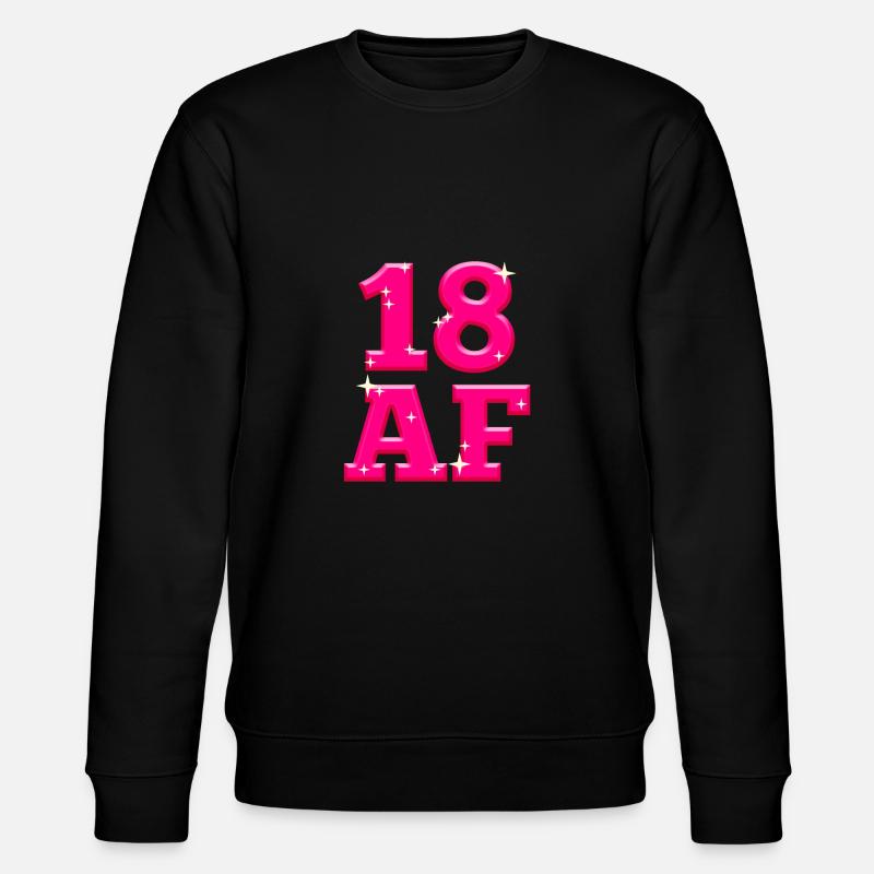 18 Jahre - Stanley/Stella Unisex Bio-Sweatshirt CHANGER  - Schwarz