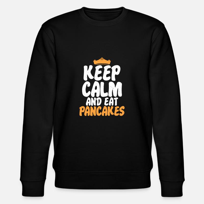Pancake Lover Gift - Stanley/Stella CHANGER Unisex Organic Sweatshirt - black