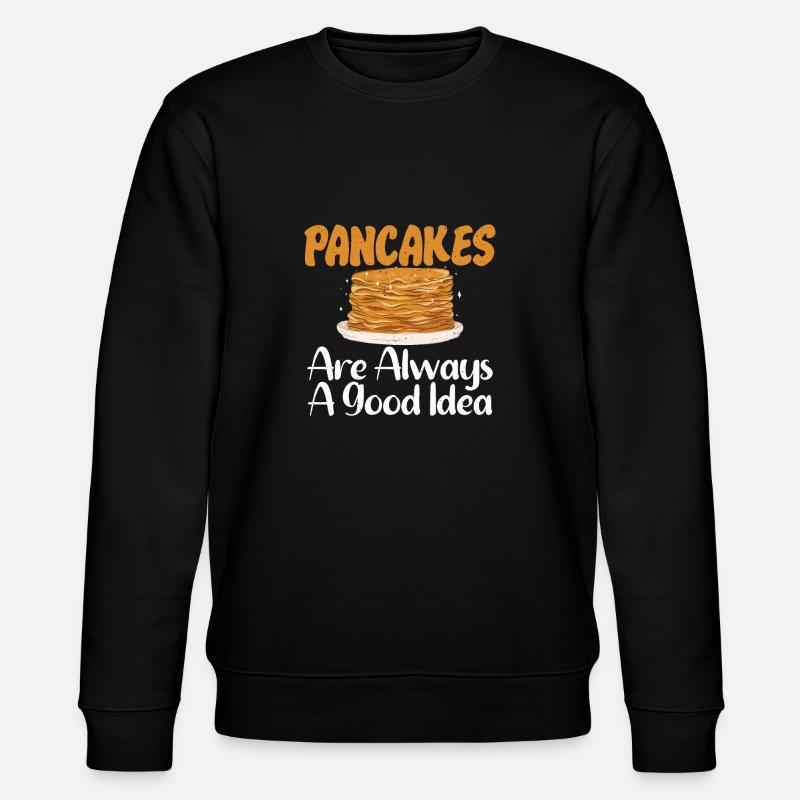 Pancake Lover Gift - Stanley/Stella CHANGER Unisex Organic Sweatshirt - black