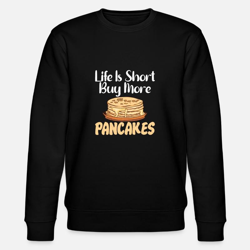Pancake Lover Gift - Stanley/Stella CHANGER Unisex Organic Sweatshirt - black