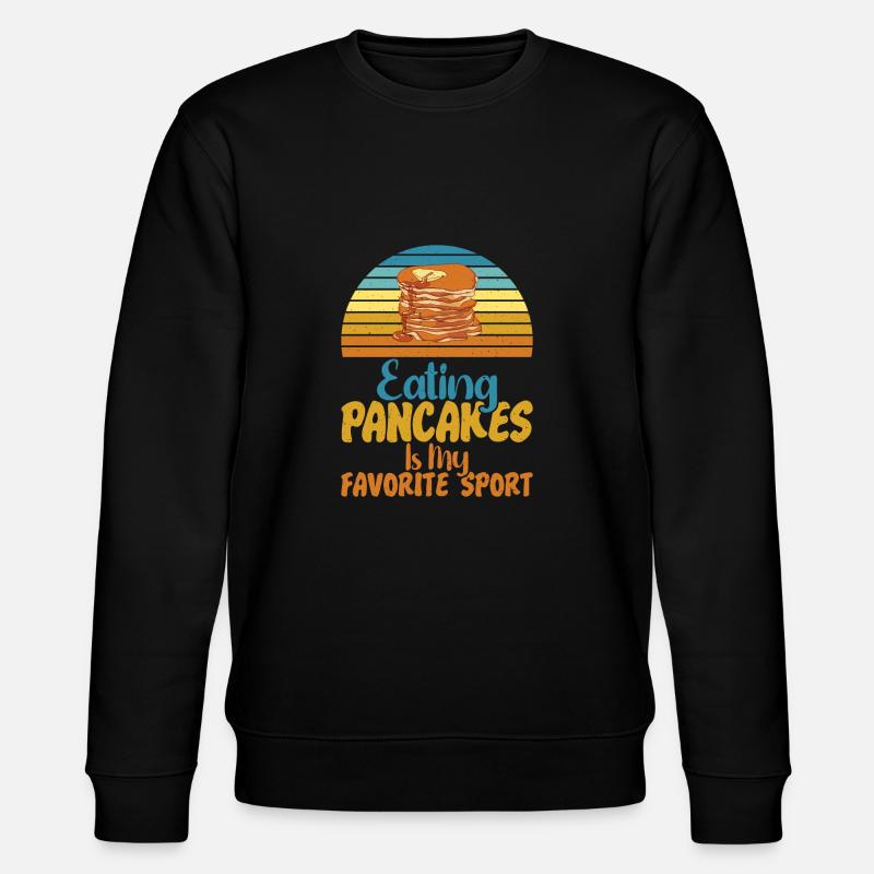 Pancake Lover Gift - Stanley/Stella CHANGER Unisex Organic Sweatshirt - black