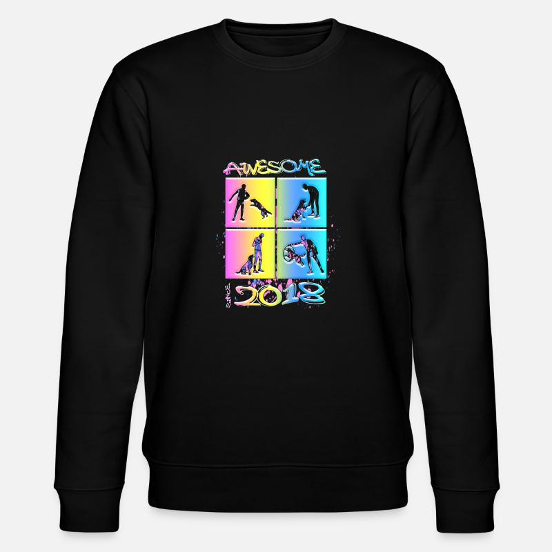 Awesome since 2018. Agility, Hundetraining - Stanley/Stella Unisex Bio-Sweatshirt CHANGER  - Schwarz