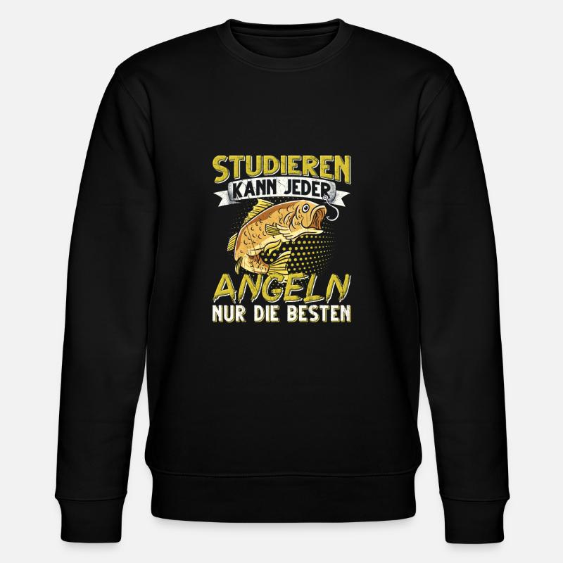 angeln angler geschenke - Stanley/Stella Unisex Bio-Sweatshirt CHANGER  - Schwarz