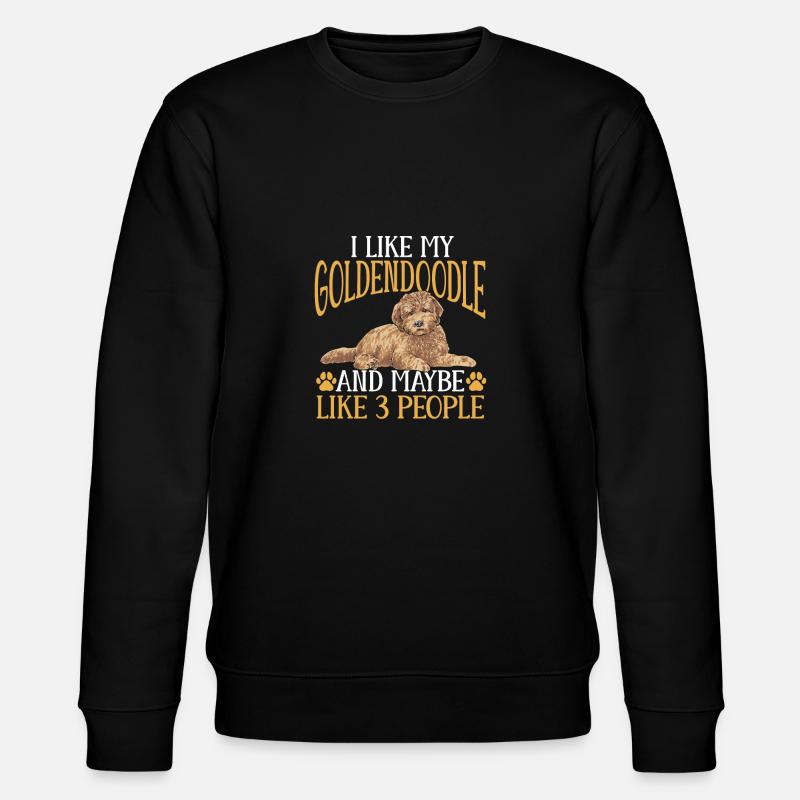 Goldendoodle Doodle Hund - Stanley/Stella Unisex Bio-Sweatshirt CHANGER  - Schwarz