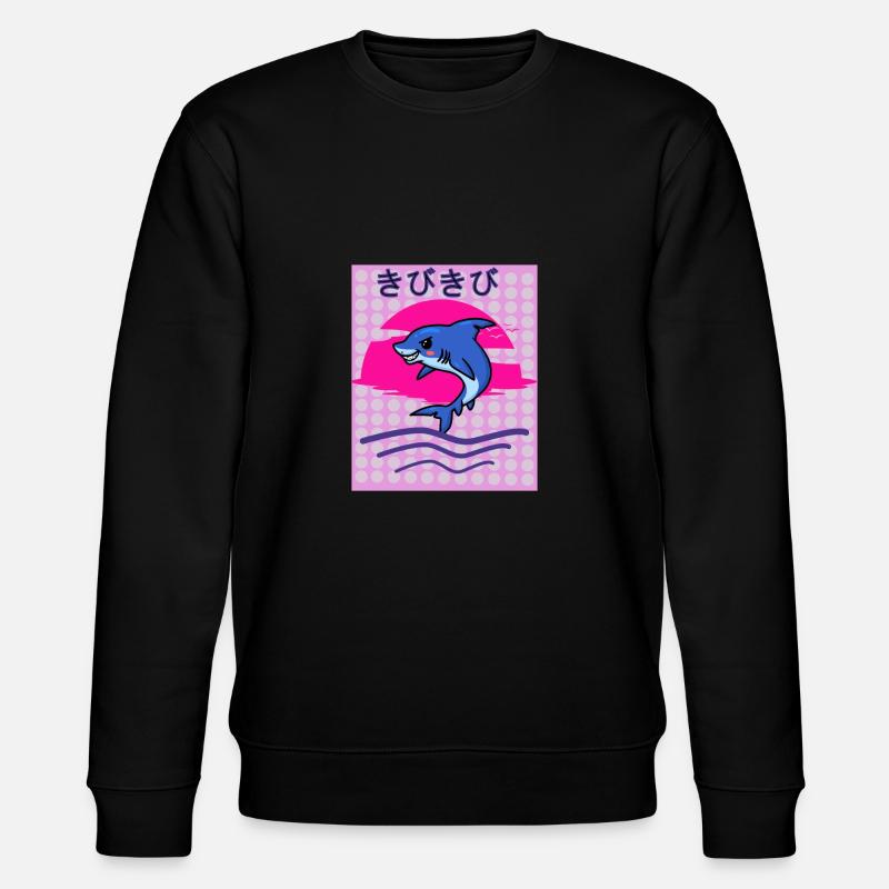 Bissig auf japanisch - Stanley/Stella Unisex Bio-Sweatshirt CHANGER  - Schwarz