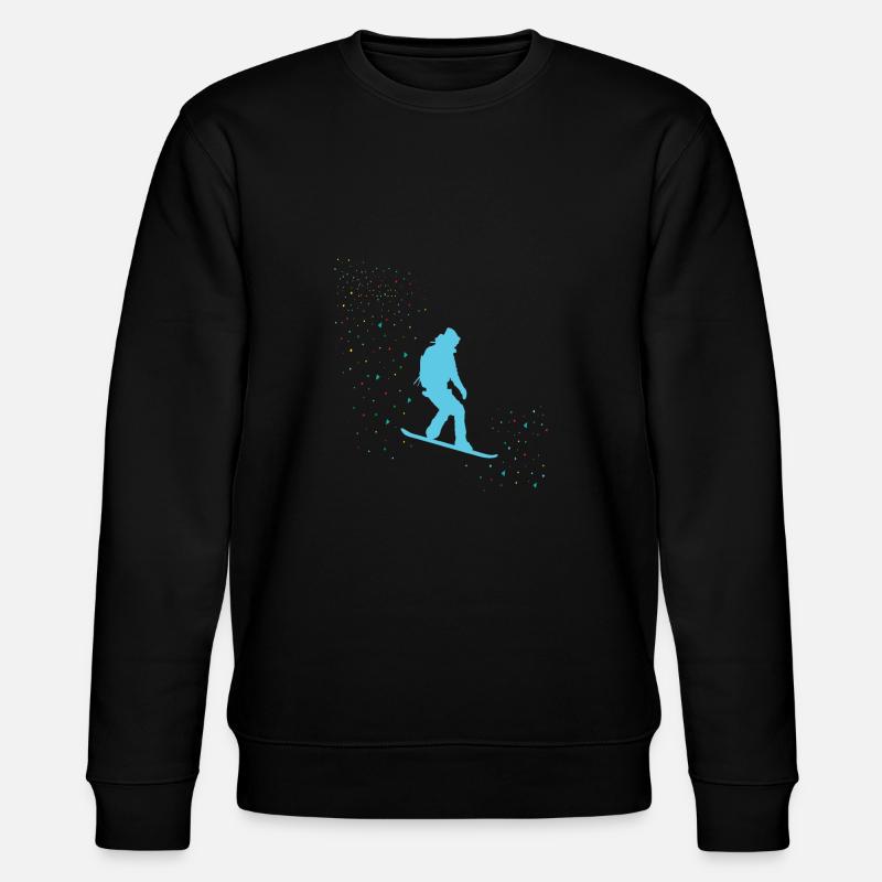 SNOWBOARD SKIES - Stanley/Stella Unisex Bio-Sweatshirt CHANGER  - Schwarz